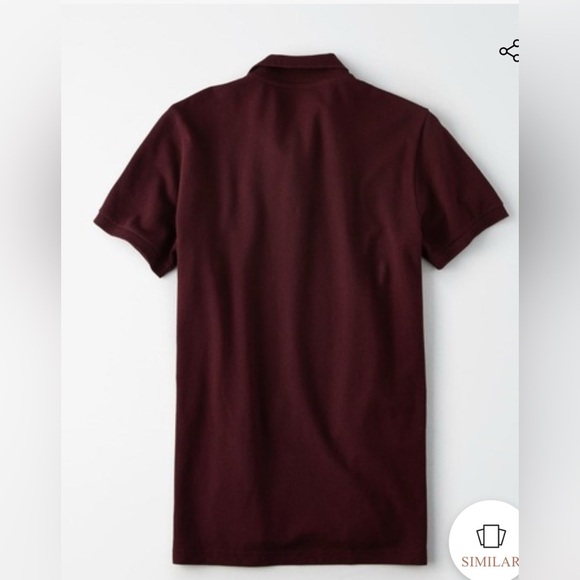 Men’s American Eagle Outfitter Core Flex Fitted Polo in Deep Burgundy, XS. - Picture 5 of 7